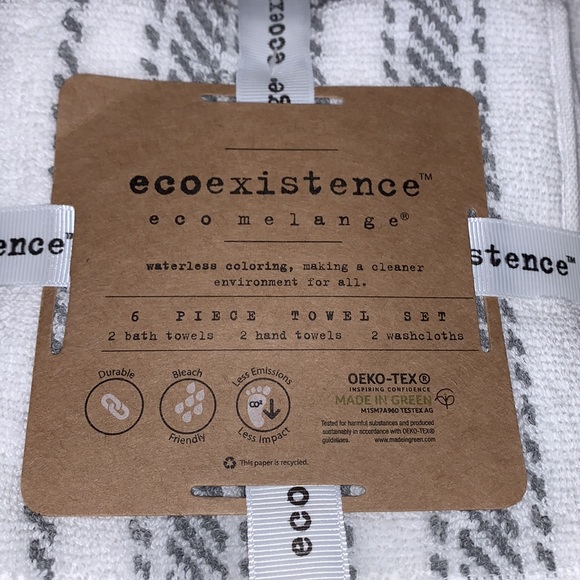 ecoexistence Bath Ecoexistence Eco Melange Cotton Towel Set 6piece